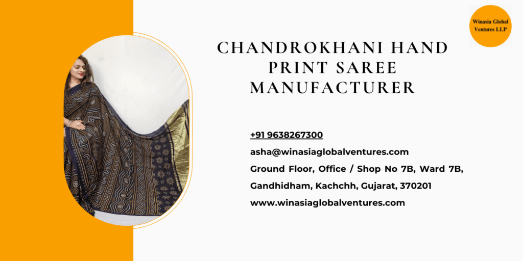Chandrokhani Hand Print Saree Manufacturer
