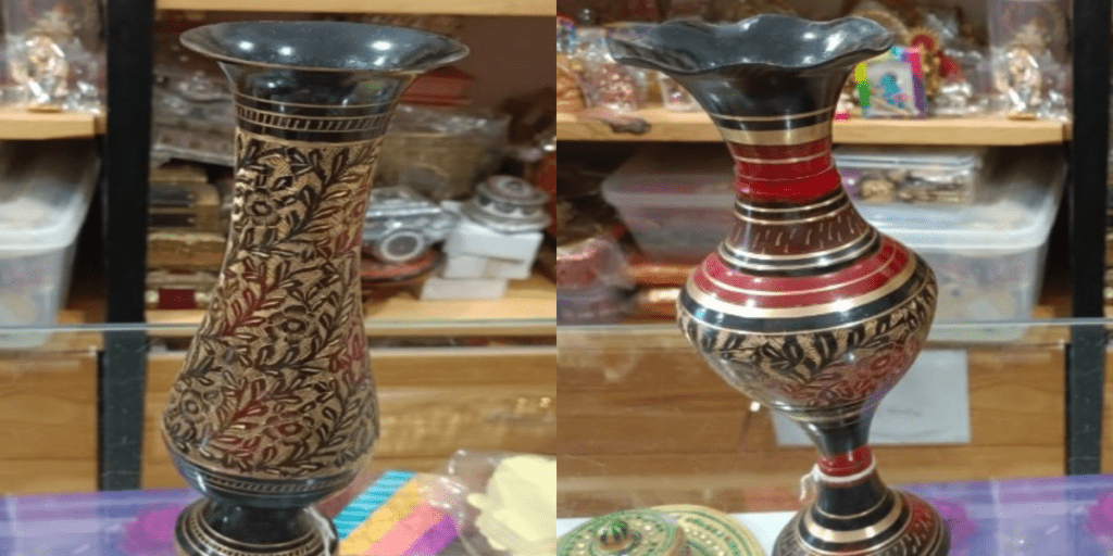 Handicraft Brass Vase USA