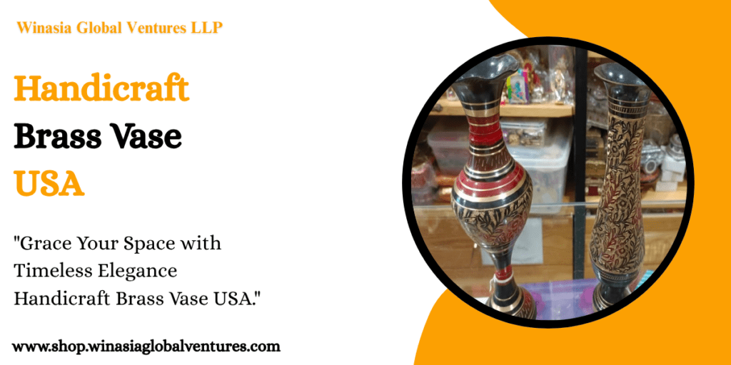 Handicraft Brass Vase USA