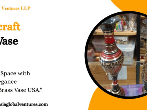 Handicraft Brass Vase USA