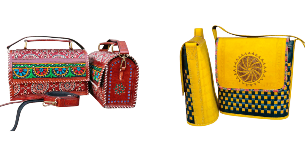 Leather Hand Bags Embroidery in Europe